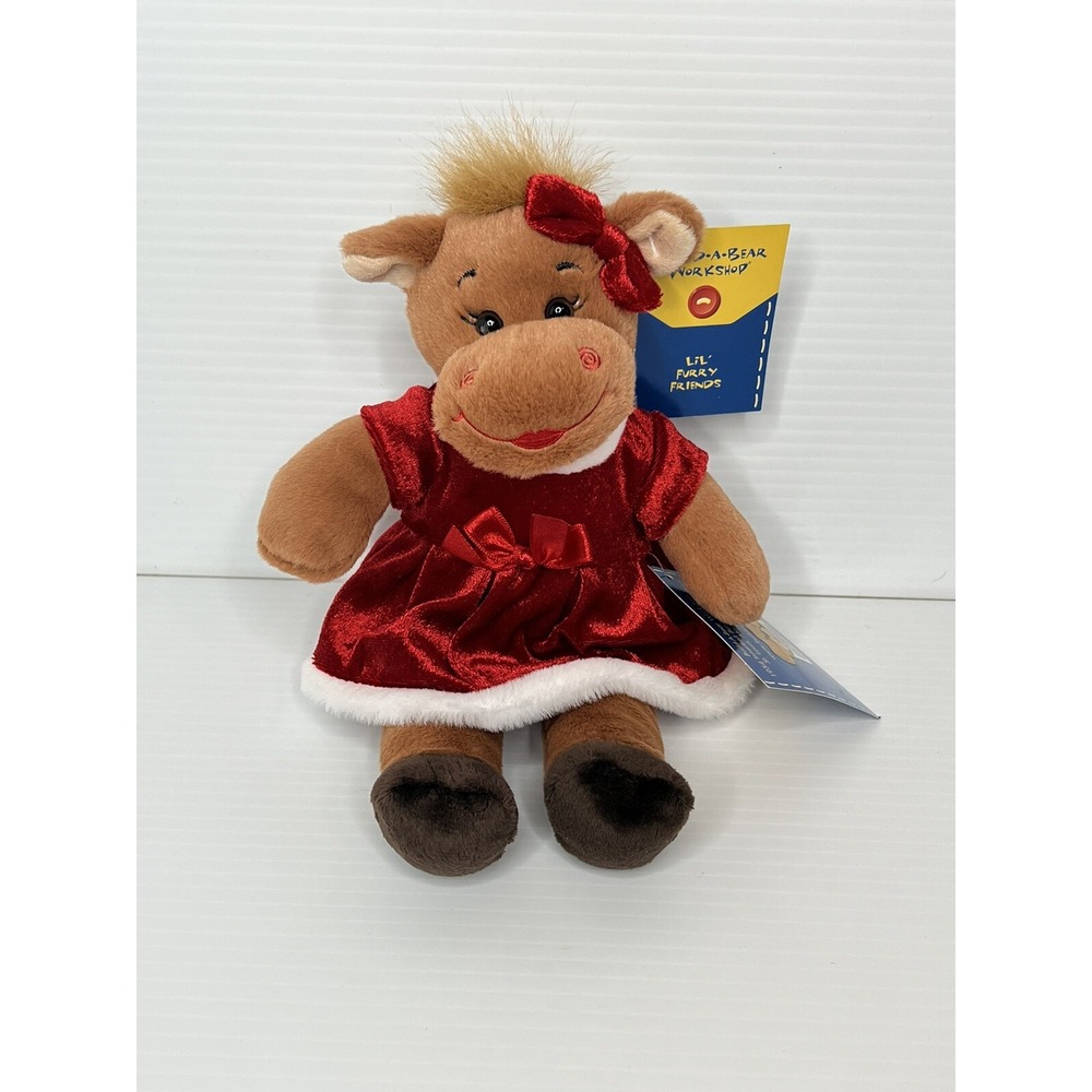 Build A Bear Lil Furry Friends Moose Girl With Outfit 11" Plush Stuffed Animal